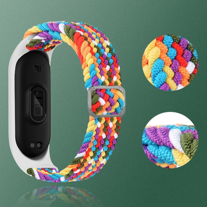 For Xiaomi Mi Band 6 / 5 / 4 / 3 Adjustable Nylon Braided Elasticity Watch Band(Black) by buy2fix