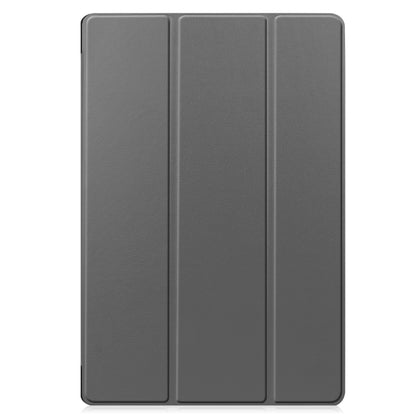 For Samsung Galaxy Tab S7 Lite T730 / T735 / Tab S7 FE T736 Custer Texture Horizontal Flip Leather Case with Three-folding Holder & Sleep / Wake-up Function(Grey) - Other Galaxy Tab PC by buy2fix | Online Shopping UK | buy2fix