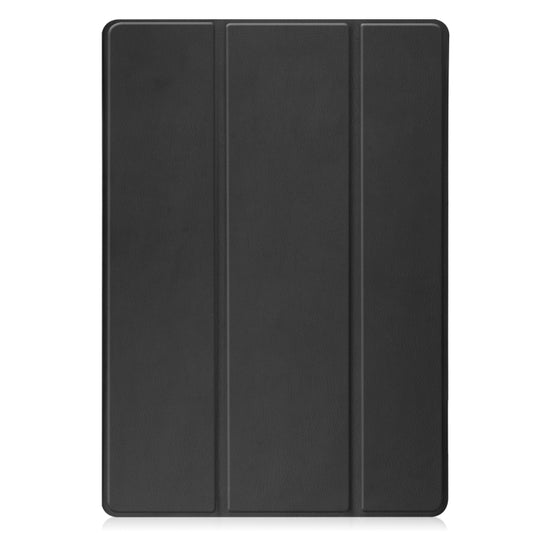 For Samsung Galaxy Tab S7 Lite T730 / T735 / Tab S7 FE T736 Custer Pattern Pure Color TPU Smart Tablet Holster with Sleep Function & 3-Fold Holder & Pen Slot(Black) - Other Galaxy Tab PC by buy2fix | Online Shopping UK | buy2fix