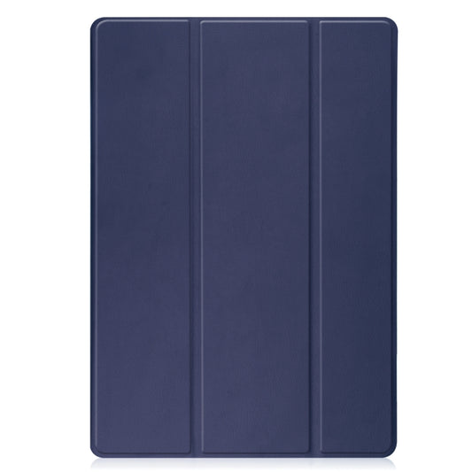 For Samsung Galaxy Tab S7 Lite T730 / T735 / Tab S7 FE T736 Custer Pattern Pure Color TPU Smart Tablet Holster with Sleep Function & 3-Fold Holder & Pen Slot(Blue) - Other Galaxy Tab PC by buy2fix | Online Shopping UK | buy2fix