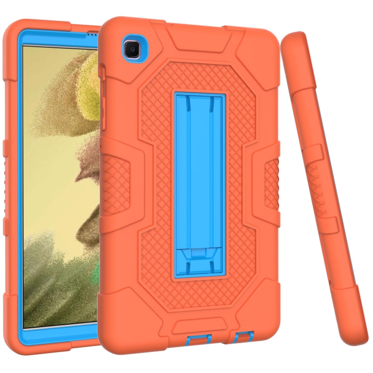 For Samsung Galaxy Tab A7 Lite T220 / T225 Contrast Color Robot Shockproof Silicone + PC Protective Case with Holder(Orange Blue) - Tab A7 Lite T220 / T225 by buy2fix | Online Shopping UK | buy2fix