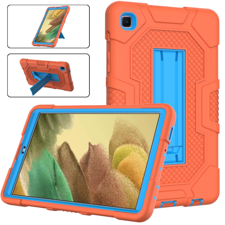 For Samsung Galaxy Tab A7 Lite T220 / T225 Contrast Color Robot Shockproof Silicone + PC Protective Case with Holder(Orange Blue) - Tab A7 Lite T220 / T225 by buy2fix | Online Shopping UK | buy2fix
