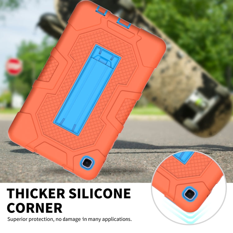 For Samsung Galaxy Tab A7 Lite T220 / T225 Contrast Color Robot Shockproof Silicone + PC Protective Case with Holder(Orange Blue) - Tab A7 Lite T220 / T225 by buy2fix | Online Shopping UK | buy2fix