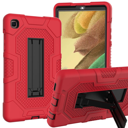 For Samsung Galaxy Tab A7 Lite T220 / T225 Contrast Color Robot Shockproof Silicone + PC Protective Case with Holder(Red Black) - Tab A7 Lite T220 / T225 by buy2fix | Online Shopping UK | buy2fix