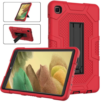 For Samsung Galaxy Tab A7 Lite T220 / T225 Contrast Color Robot Shockproof Silicone + PC Protective Case with Holder(Red Black) - Tab A7 Lite T220 / T225 by buy2fix | Online Shopping UK | buy2fix