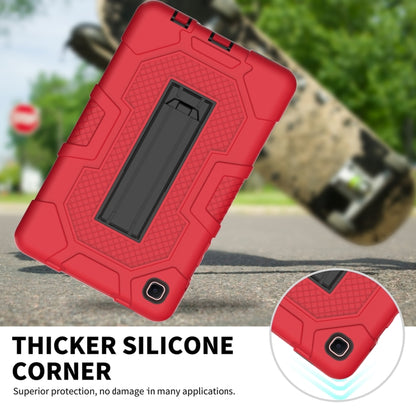 For Samsung Galaxy Tab A7 Lite T220 / T225 Contrast Color Robot Shockproof Silicone + PC Protective Case with Holder(Red Black) - Tab A7 Lite T220 / T225 by buy2fix | Online Shopping UK | buy2fix