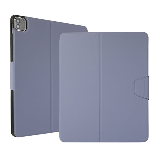 For iPad Air 13 2025 / 2024 / iPad Pro 12.9 2022 / 2021 Electric Pressed Texture Horizontal Flip Leather Tablet Case with Holder & Pen Slot(Lavender Gray) - iPad Pro 12.9 (2022/2021) Cases by buy2fix | Online Shopping UK | buy2fix