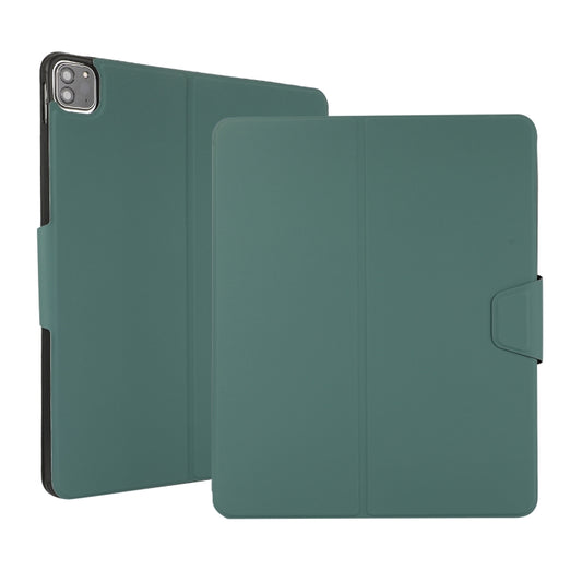For iPad Air 13 2025 / 2024 / iPad Pro 12.9 2022 / 2021 Electric Pressed Texture Horizontal Flip Leather Tablet Case with Holder & Pen Slot(Dark Green) - iPad Pro 12.9 (2022/2021) Cases by buy2fix | Online Shopping UK | buy2fix