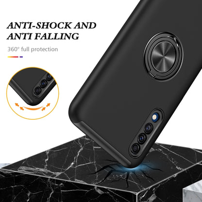 For Samsung Galaxy A30s / A50s / A50 PC + TPU Shockproof Magnetic Protective Case with Invisible Ring Holder(Black) - Galaxy Phone Cases by buy2fix | Online Shopping UK | buy2fix