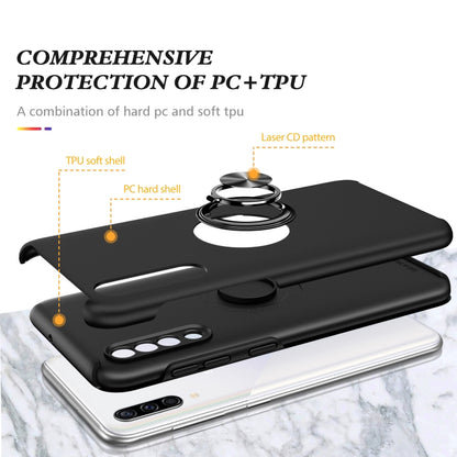 For Samsung Galaxy A30s / A50s / A50 PC + TPU Shockproof Magnetic Protective Case with Invisible Ring Holder(Black) - Galaxy Phone Cases by buy2fix | Online Shopping UK | buy2fix