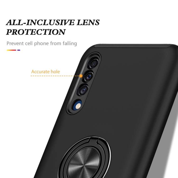For Samsung Galaxy A30s / A50s / A50 PC + TPU Shockproof Magnetic Protective Case with Invisible Ring Holder(Black) - Galaxy Phone Cases by buy2fix | Online Shopping UK | buy2fix