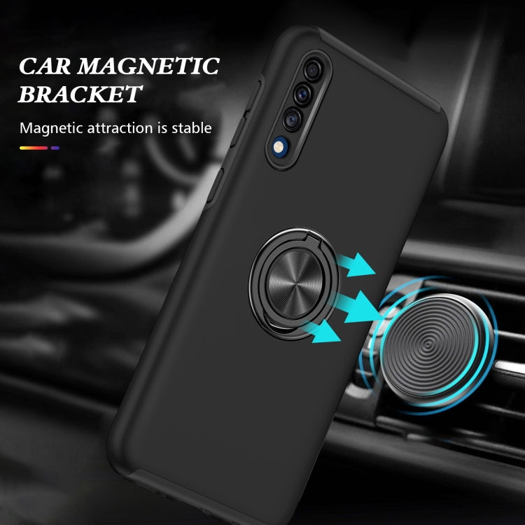 For Samsung Galaxy A30s / A50s / A50 PC + TPU Shockproof Magnetic Protective Case with Invisible Ring Holder(Black) - Galaxy Phone Cases by buy2fix | Online Shopping UK | buy2fix