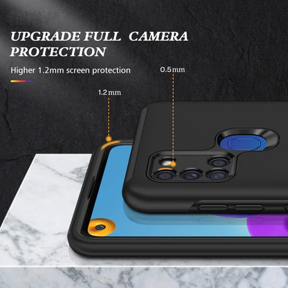 For Samsung Galaxy A21s PC + TPU Shockproof Magnetic Protective Case with Invisible Ring Holder(Black) - Galaxy Phone Cases by buy2fix | Online Shopping UK | buy2fix