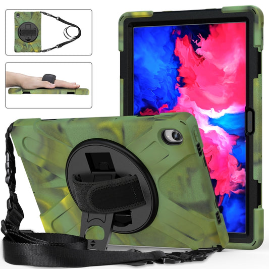 For Lenovo XiaoXin Pad 11 / Pad 11 Plus 2021 / Pad 2022 TB-J606F/J607F/J616F Shockproof Colorful Silicone + PC Protective Case with Holder & Hand Strap & Shoulder Strap(Camouflage) - Lenovo by buy2fix | Online Shopping UK | buy2fix