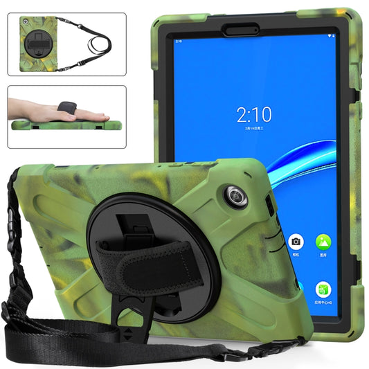 For Lenovo Tab M10 Plus TB-X606F Shockproof Colorful Silicone + PC Protective Case with Holder & Hand Strap & Shoulder Strap(Camouflage) - Lenovo by buy2fix | Online Shopping UK | buy2fix