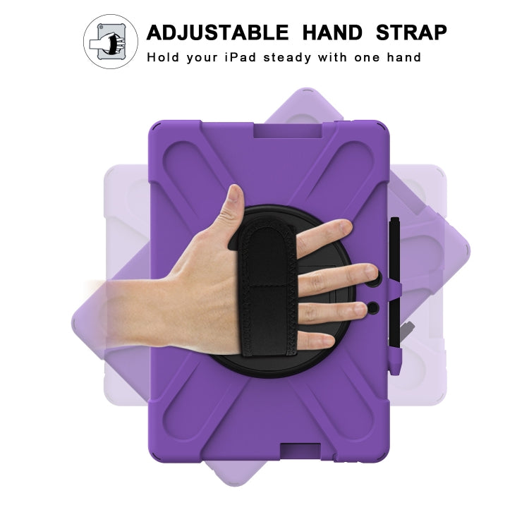 For Microsoft Surface Pro X / Pro X 2021 Shockproof Colorful Silicone + PC Protective Case with Holder & Hand Strap & Shoulder Strap & Pen Slot(Purple) - Others by buy2fix | Online Shopping UK | buy2fix