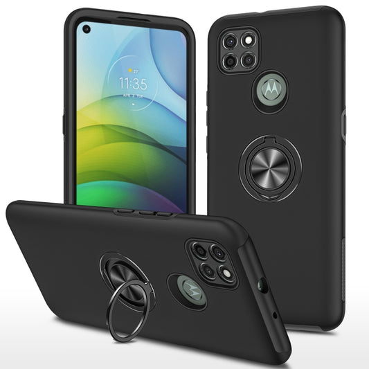 For Motorola Moto G9 Power PC + TPU Shockproof Magnetic Protective Case with Invisible Ring Holder(Black) - Motorola Cases by buy2fix | Online Shopping UK | buy2fix