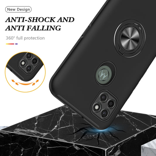 For Motorola Moto G9 Power PC + TPU Shockproof Magnetic Protective Case with Invisible Ring Holder(Black) - Motorola Cases by buy2fix | Online Shopping UK | buy2fix
