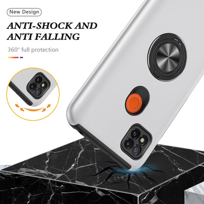 For Xiaomi Redmi 9C PC + TPU Shockproof Magnetic Protective Case with Invisible Ring Holder(Silver) - Xiaomi Cases by buy2fix | Online Shopping UK | buy2fix