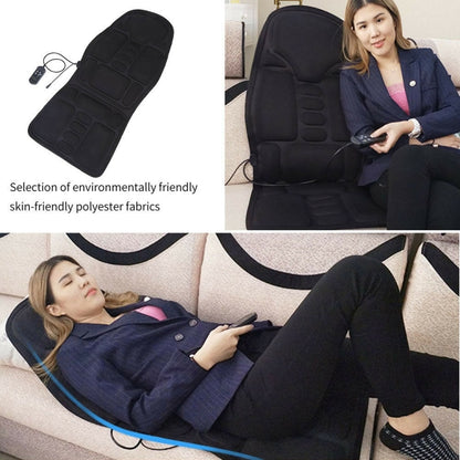 5 Massage Heads 8 Modes Car / Household Multifunctional Whole Body Cervical Massage Seat Cushion, Plug Type:EU Plug(Black) by buy2fix