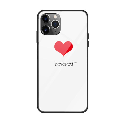 For iPhone 11 Colorful Painted Glass Case(Red Heart) - iPhone 11 Cases by buy2fix | Online Shopping UK | buy2fix