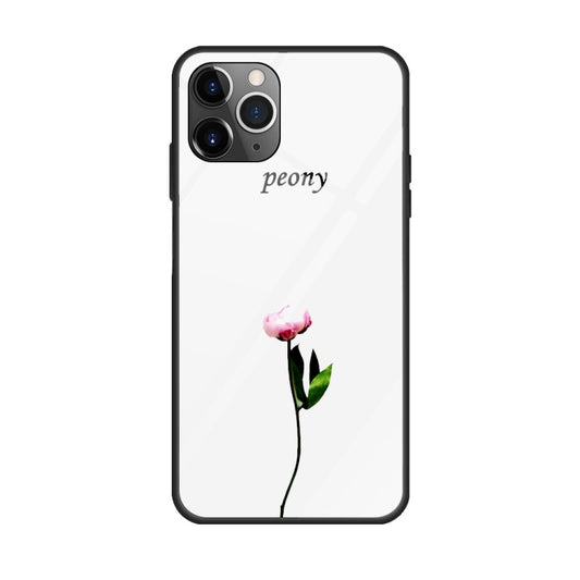 For iPhone 11 Colorful Painted Glass Case(A Floewr) - iPhone 11 Cases by buy2fix | Online Shopping UK | buy2fix
