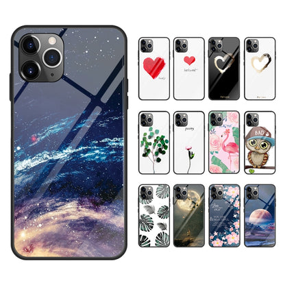 For iPhone 11 Colorful Painted Glass Case(Moon Hill) - iPhone 11 Cases by buy2fix | Online Shopping UK | buy2fix