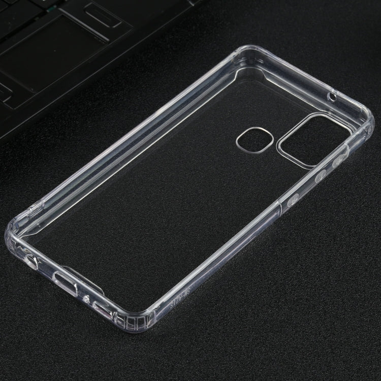 For Samsung Galaxy A21s Four-corner Shockproof Transparent TPU + PC Protective Case by buy2fix