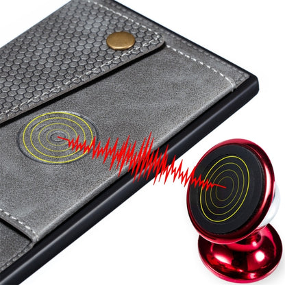 For OnePlus 7T Shockproof Magnetic PU + TPU Protective Case with Card Slots(Grey) - OnePlus Cases by buy2fix | Online Shopping UK | buy2fix