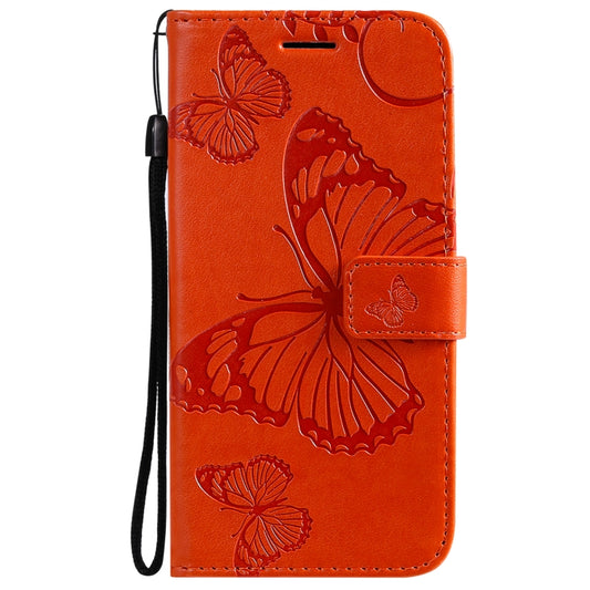 For OPPO A94 5G / F19 Pro / Reno 5F Pressed Printing Butterfly Pattern Horizontal Flip PU Leather Case with Holder & Card Slots & Wallet & Lanyard(Orange) by buy2fix