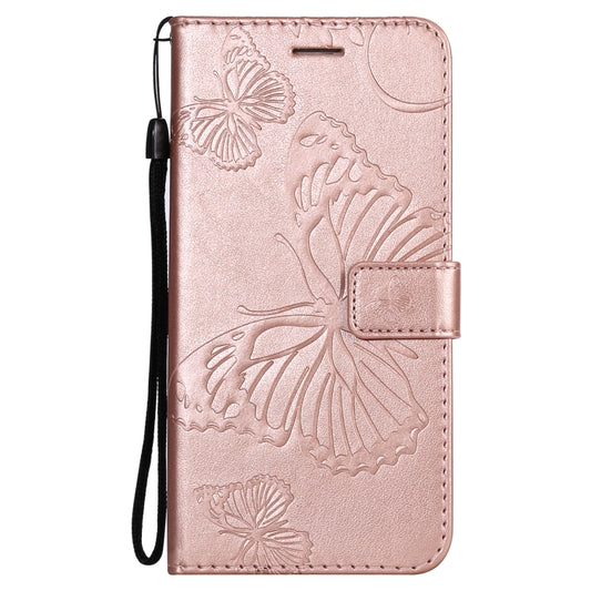For OPPO A94 5G / F19 Pro / Reno 5F Pressed Printing Butterfly Pattern Horizontal Flip PU Leather Case with Holder & Card Slots & Wallet & Lanyard(Rose Gold) by buy2fix