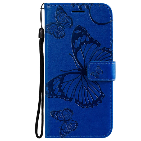 For OPPO Realme 8 Pro / Realme 8 Pressed Printing Butterfly Pattern Horizontal Flip PU Leather Case with Holder & Card Slots & Wallet & Lanyard(Blue) - Realme Cases by buy2fix | Online Shopping UK | buy2fix
