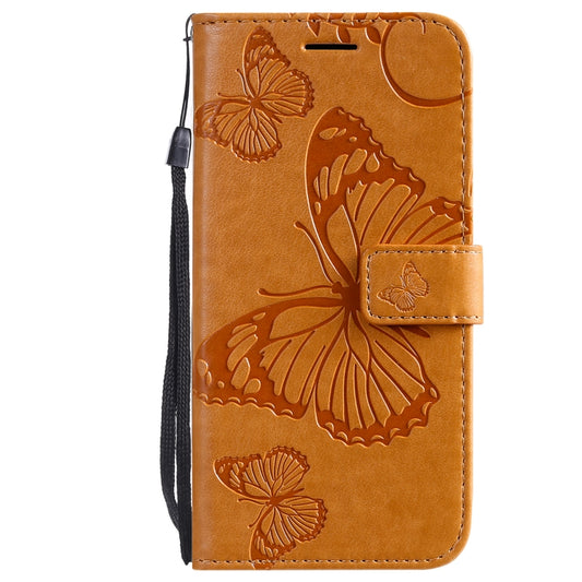 For OPPO Realme 8 Pro / Realme 8 Pressed Printing Butterfly Pattern Horizontal Flip PU Leather Case with Holder & Card Slots & Wallet & Lanyard(Yellow) - Realme Cases by buy2fix | Online Shopping UK | buy2fix