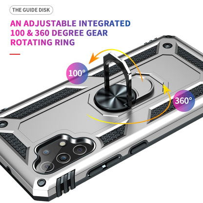 For Samsung Galaxy A32 4G Shockproof TPU + PC Protective Case with 360 Degree Rotating Holder(Silver) by buy2fix