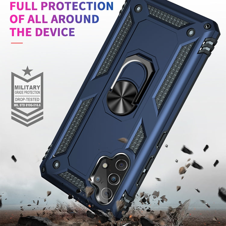 For Samsung Galaxy A32 4G Shockproof TPU + PC Protective Case with 360 Degree Rotating Holder(Blue) by buy2fix