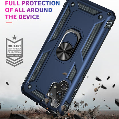 For Samsung Galaxy A32 4G Shockproof TPU + PC Protective Case with 360 Degree Rotating Holder(Blue) by buy2fix