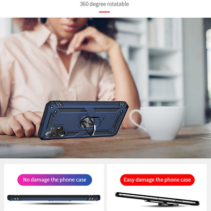 For Samsung Galaxy A32 4G Shockproof TPU + PC Protective Case with 360 Degree Rotating Holder(Blue) by buy2fix