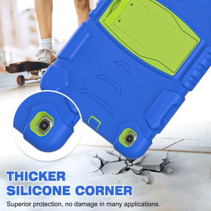 For Samsung Galaxy Tab A 10.1 (2019) T510 3-Layer Protection  Screen Frame + PC + Silicone Shockproof Combination Case with Holder(Blue+Lime) - Tab A 10.1 (2019) T510 / T515 by buy2fix | Online Shopping UK | buy2fix