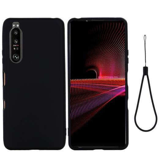 For Sony Xperia 1 III Pure Color Liquid Silicone Shockproof Full Coverage Case(Black) by buy2fix