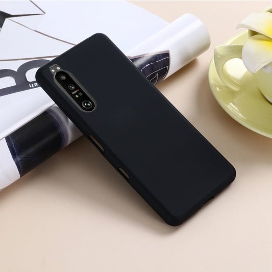 For Sony Xperia 1 III Pure Color Liquid Silicone Shockproof Full Coverage Case(Black) by buy2fix