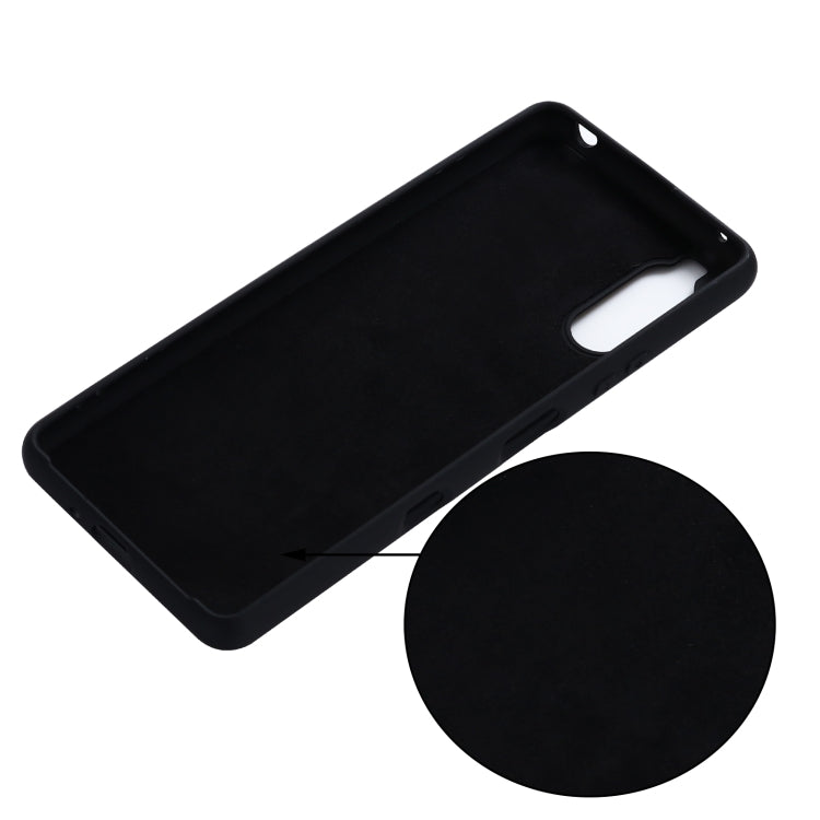 For Sony Xperia 1 III Pure Color Liquid Silicone Shockproof Full Coverage Case(Black) by buy2fix