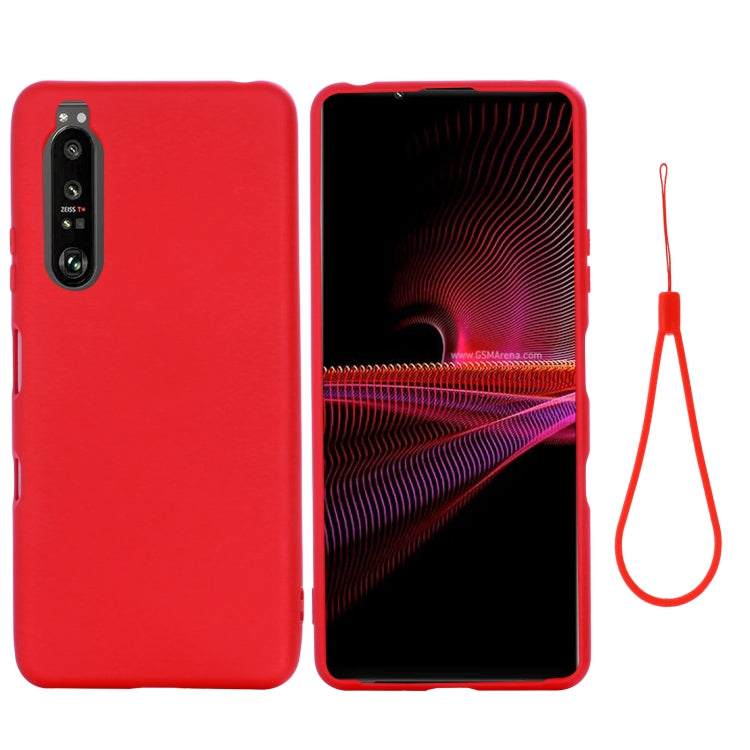 For Sony Xperia 1 III Pure Color Liquid Silicone Shockproof Full Coverage Case(Red) by buy2fix