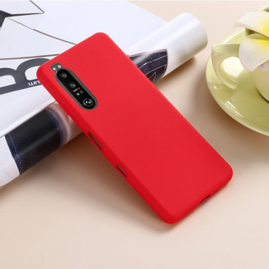 For Sony Xperia 1 III Pure Color Liquid Silicone Shockproof Full Coverage Case(Red) by buy2fix