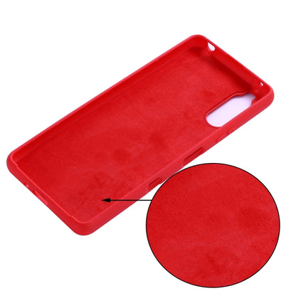 For Sony Xperia 1 III Pure Color Liquid Silicone Shockproof Full Coverage Case(Red) by buy2fix