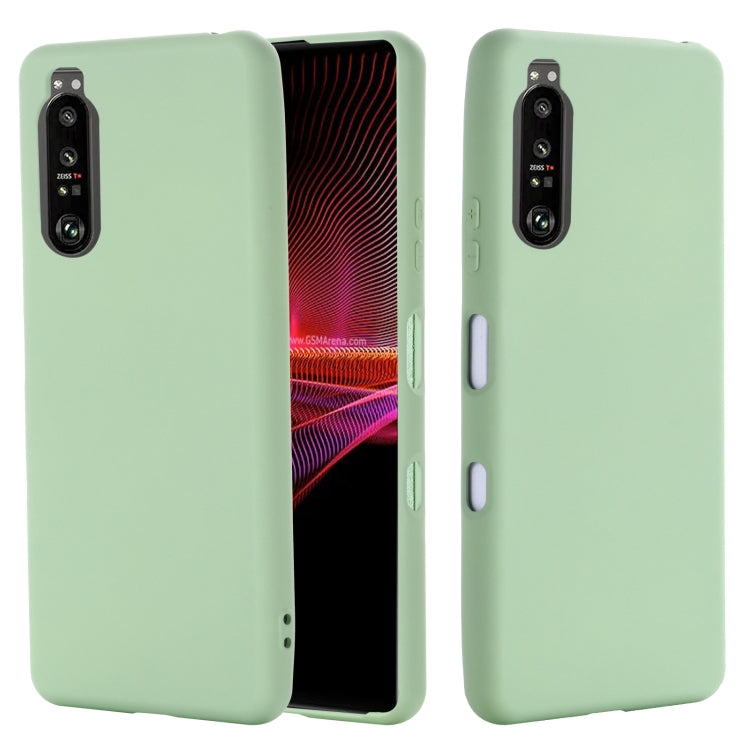For Sony Xperia 1 III Pure Color Liquid Silicone Shockproof Full Coverage Case(Green) by buy2fix