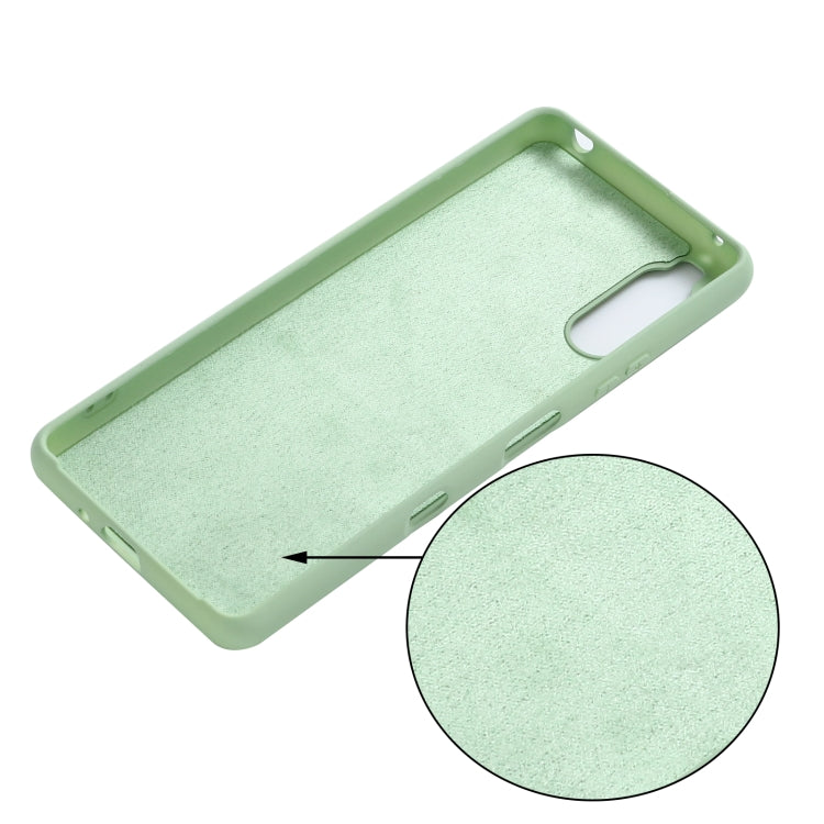 For Sony Xperia 1 III Pure Color Liquid Silicone Shockproof Full Coverage Case(Green) by buy2fix