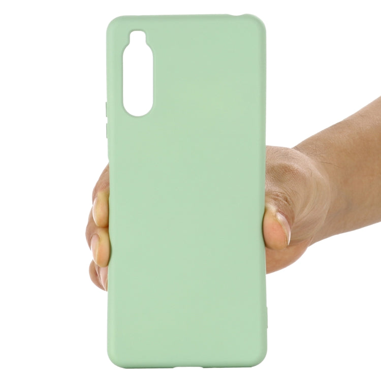 For Sony Xperia 1 III Pure Color Liquid Silicone Shockproof Full Coverage Case(Green) by buy2fix