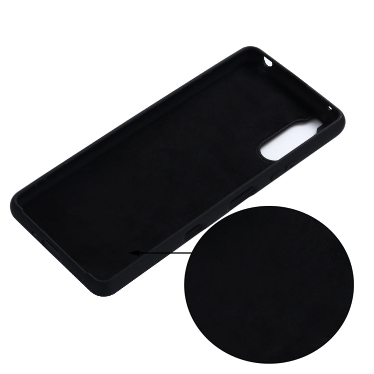 For Sony Xperia 10 III Pure Color Liquid Silicone Shockproof Full Coverage Case(Black) by buy2fix