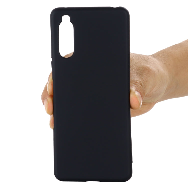 For Sony Xperia 10 III Pure Color Liquid Silicone Shockproof Full Coverage Case(Black) by buy2fix