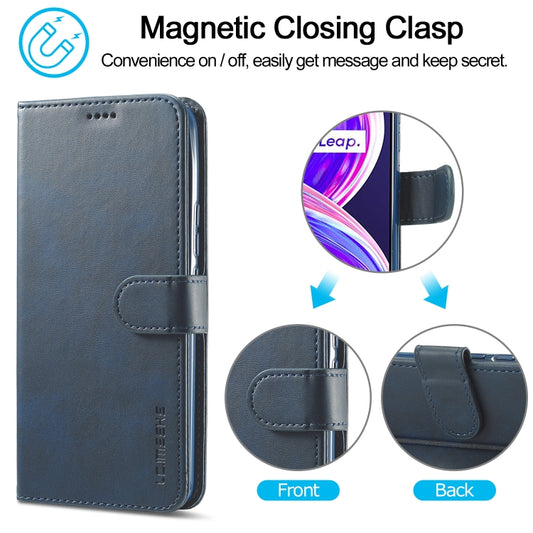 For OPPO Realme 8 / 8 Pro LC.IMEEKE Calf Texture Horizontal Flip Leather Case, with Holder & Card Slots & Wallet(Blue) - Realme Cases by LC.IMEEKE | Online Shopping UK | buy2fix